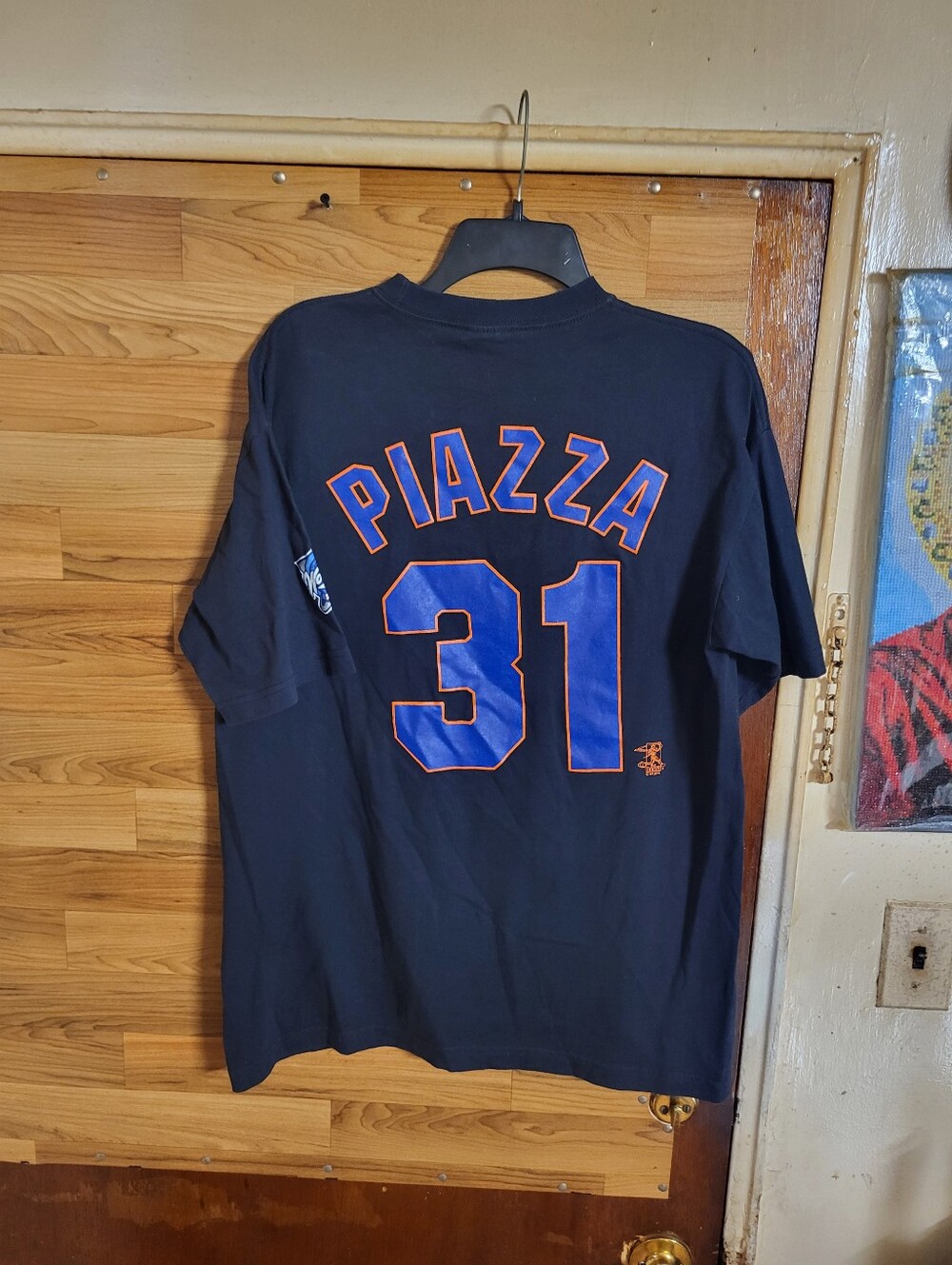 Vintage New York Mets Mike Piazza Jersey T-shirt Size MED Majestic MLB Baseball